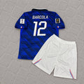 Bradley Barcola France 2026 World Cup Home Blue Kids Football Jersey
