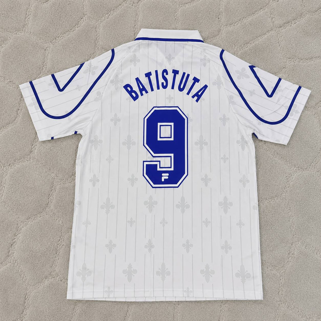 Gabriel Batistuta Fiorentina 1997-1998 White Retro Football Jersey