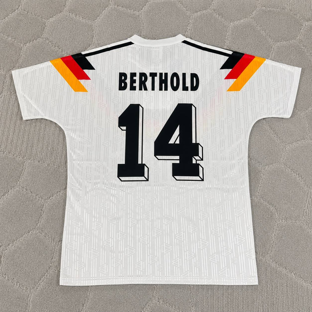 Thomas Berthold Germany 1990 World Cup Retro Football Jersey Kit