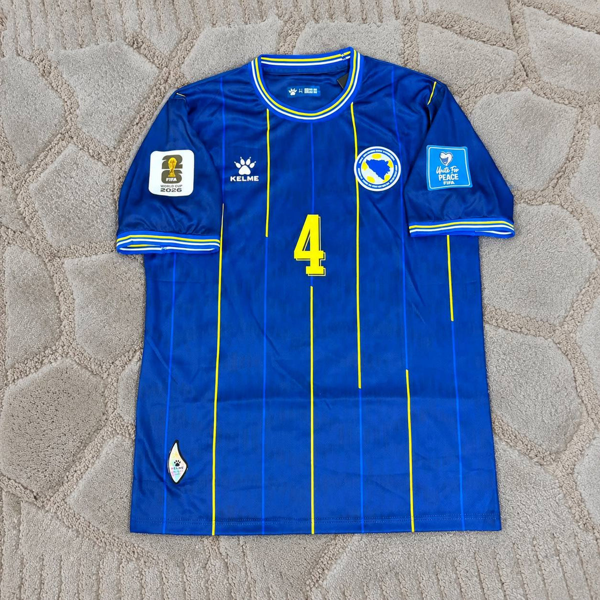 Tarik Muharemovic Bosnia and Herzegovina New Season 2026 World Cup Blue Football Shirt - Jersey Kit - Trikot Maillot
