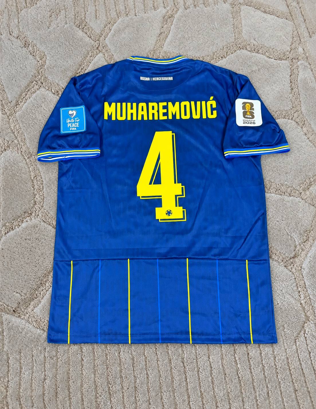 Tarik Muharemovic Bosnia and Herzegovina New Season 2026 World Cup Blue Football Shirt - Jersey Kit - Trikot Maillot