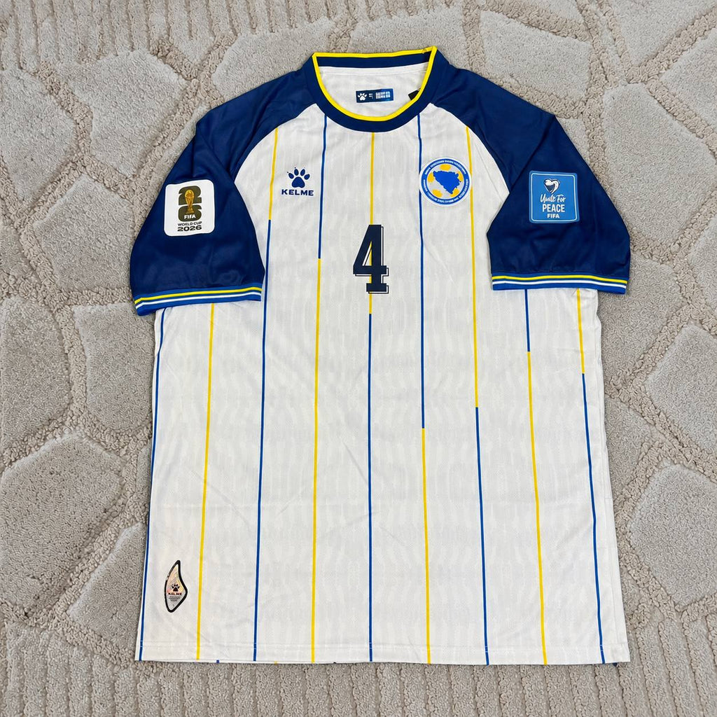 Tarik Muharemovic Bosnia and Herzegovina  New Season 2026 World Cup White Football Shirt - Jersey Kit - Trikot Maillot