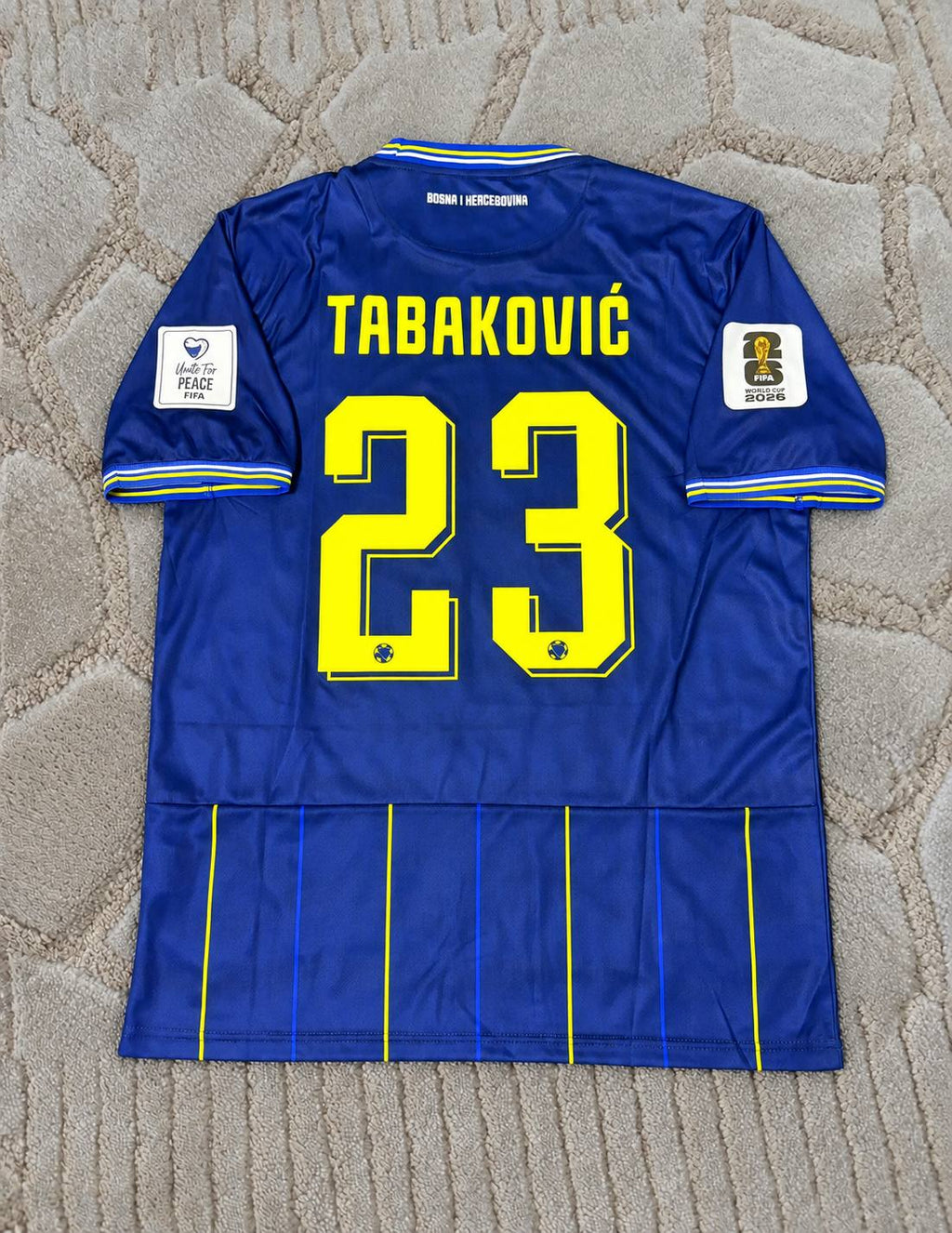 Haris Tabakovic Bosnia and Herzegovina  New Season 2026 World Cup Dark Blue Football Shirt - Jersey Kit - Trikot Maillot