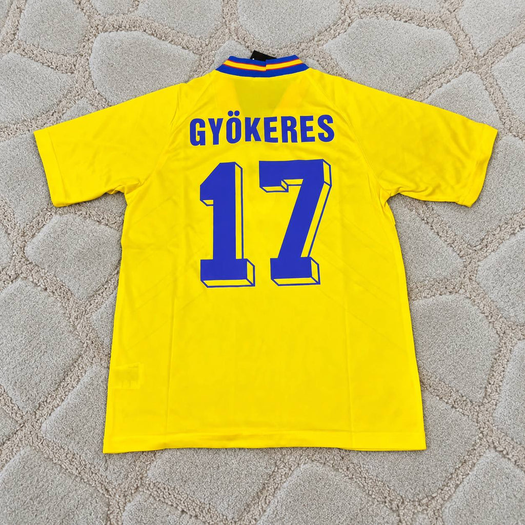 Viktor Gyökeres Sweden Retro Football Shirt - Jersey Kit - Trikot Maillot