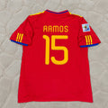 Sergio Ramos Spain Home 2010 World Cup Retro Jersey Trikot Soccer Shirt
