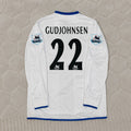 Eidur Gudjohnsen 22 Chelsea Away 2004 Retro White Long Sleeve Jersey Trikot Kit Maillot Soccer Shirt