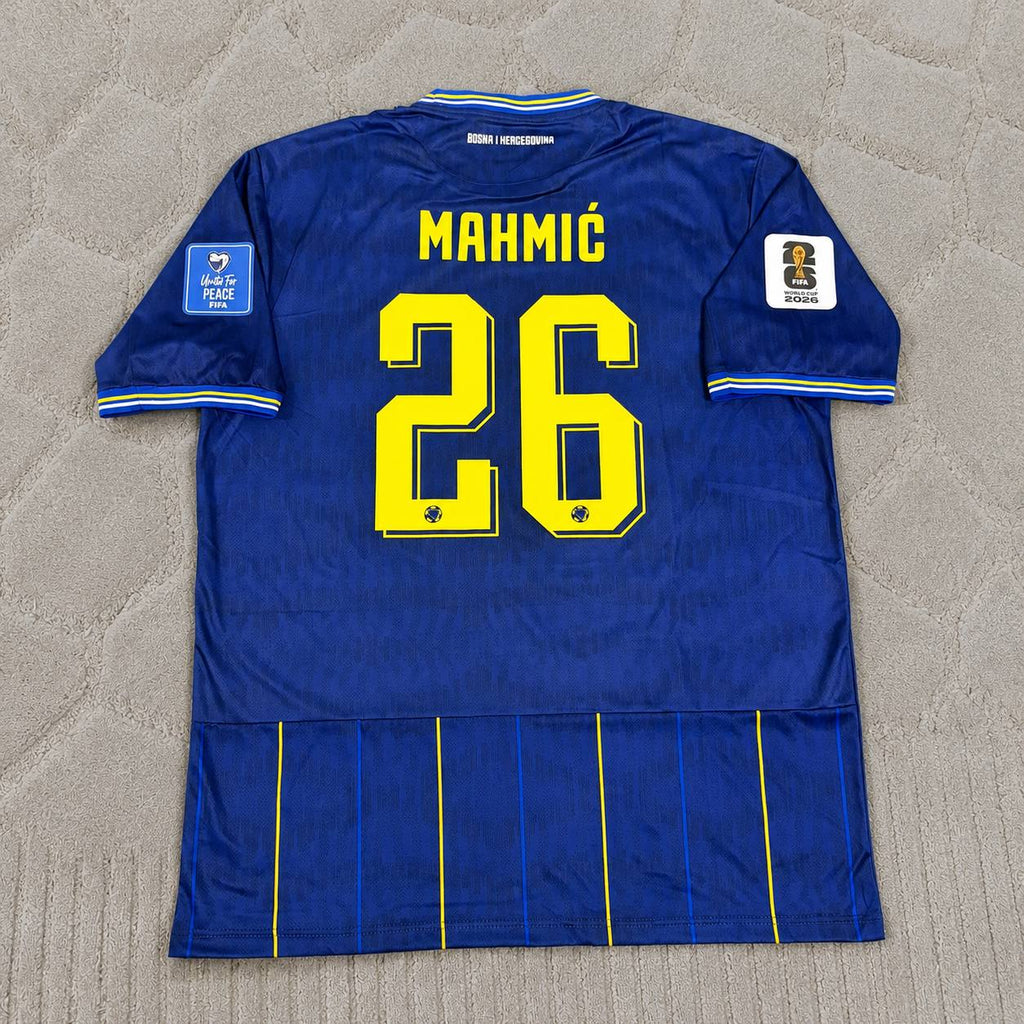 Ermin Mahmic Bosnia and Herzegovina 2026 World Cup Blue Football Jersey