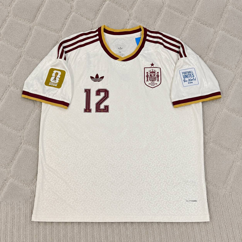 Pedro Porro 12- Spain 2026 World Cup Away Football Jersey