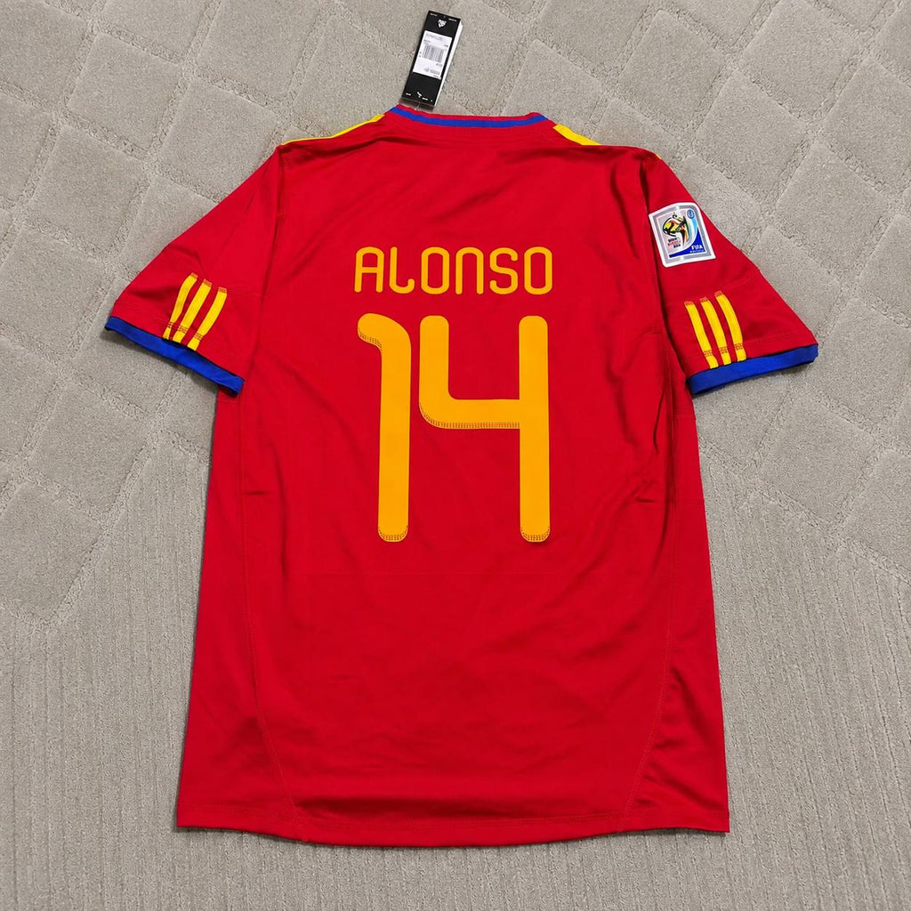 Xabi Alonso 14 – Spain 2010 World Cup Retro Kit Jersey – | Trikot | Maillot Soccer Shirt