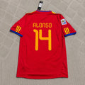 Xabi Alonso 14 – Spain 2010 World Cup Retro Kit Jersey – | Trikot | Maillot Soccer Shirt