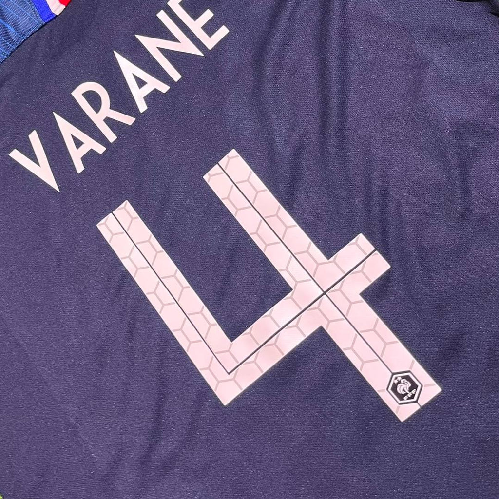 Raphael Varane France 2018 World Cup Final Long Sleeve Retro Football Jersey Kit