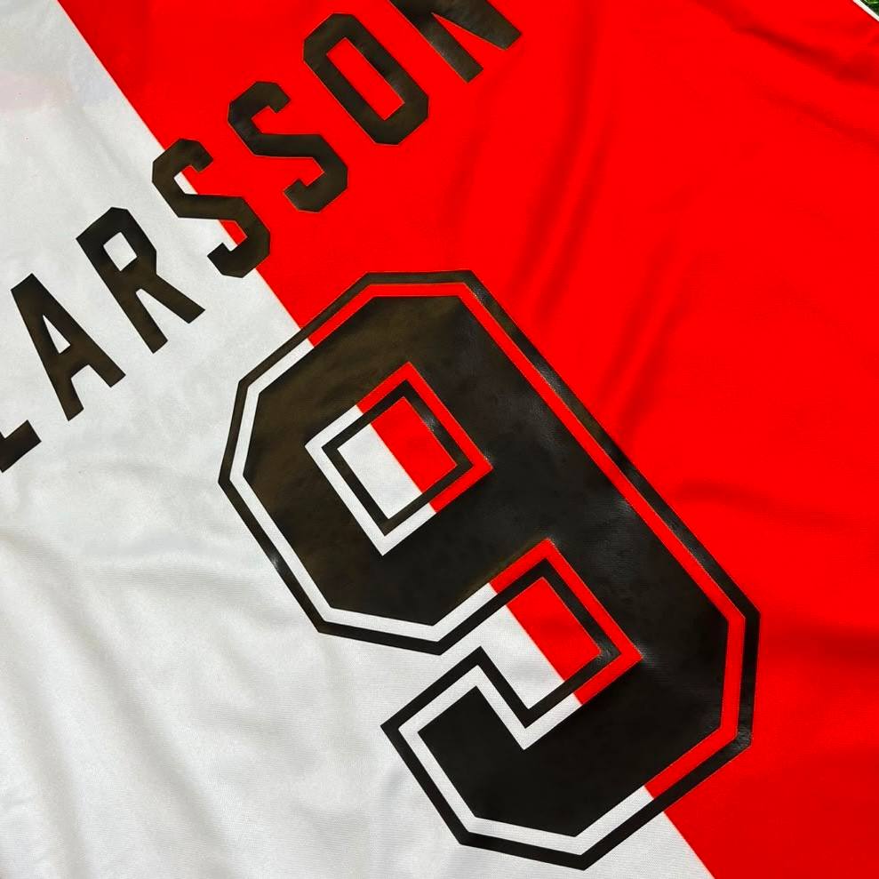 Henrik Larsson Feyenoord 1994-1995 Season Home Retro Football Jersey Trikot Maillot