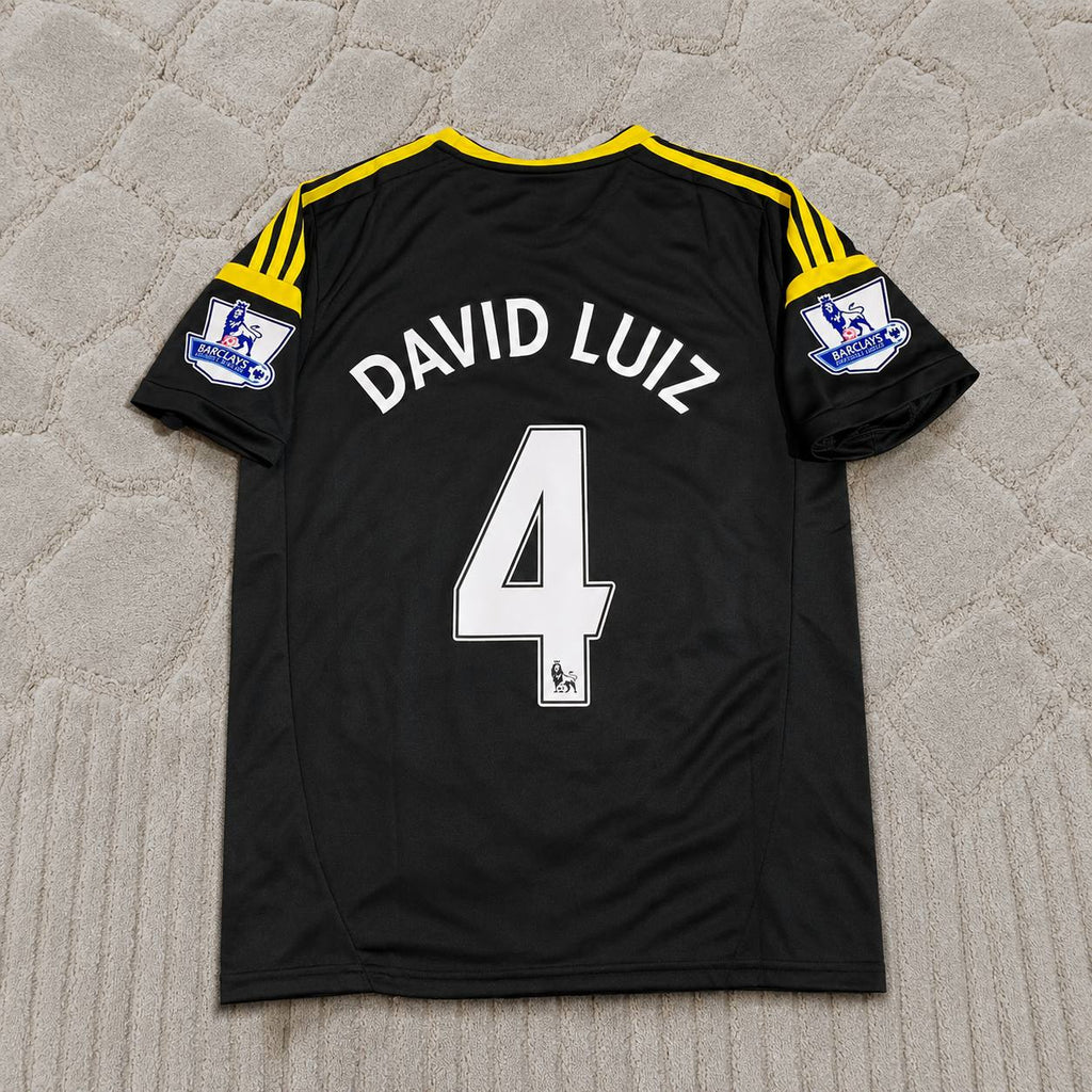 David Luiz Chelsea 2012 2013 Black Blue Retro Kit Jersey Trikot Maglia Maillot Soccer Shirt