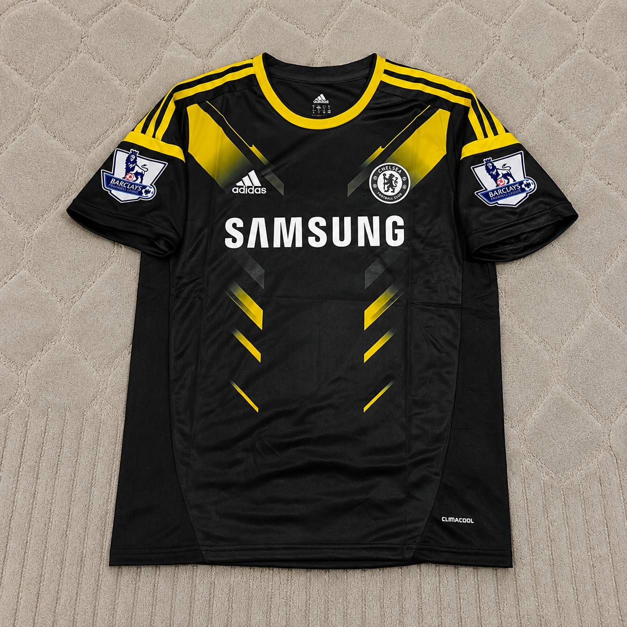David Luiz Chelsea 2012 2013 Black Blue Retro Kit Jersey Trikot Maglia Maillot Soccer Shirt
