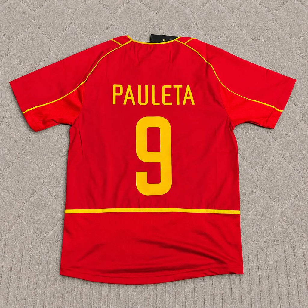 Pauleta #9 Portugal 2002 Retro Home Red Football Jersey