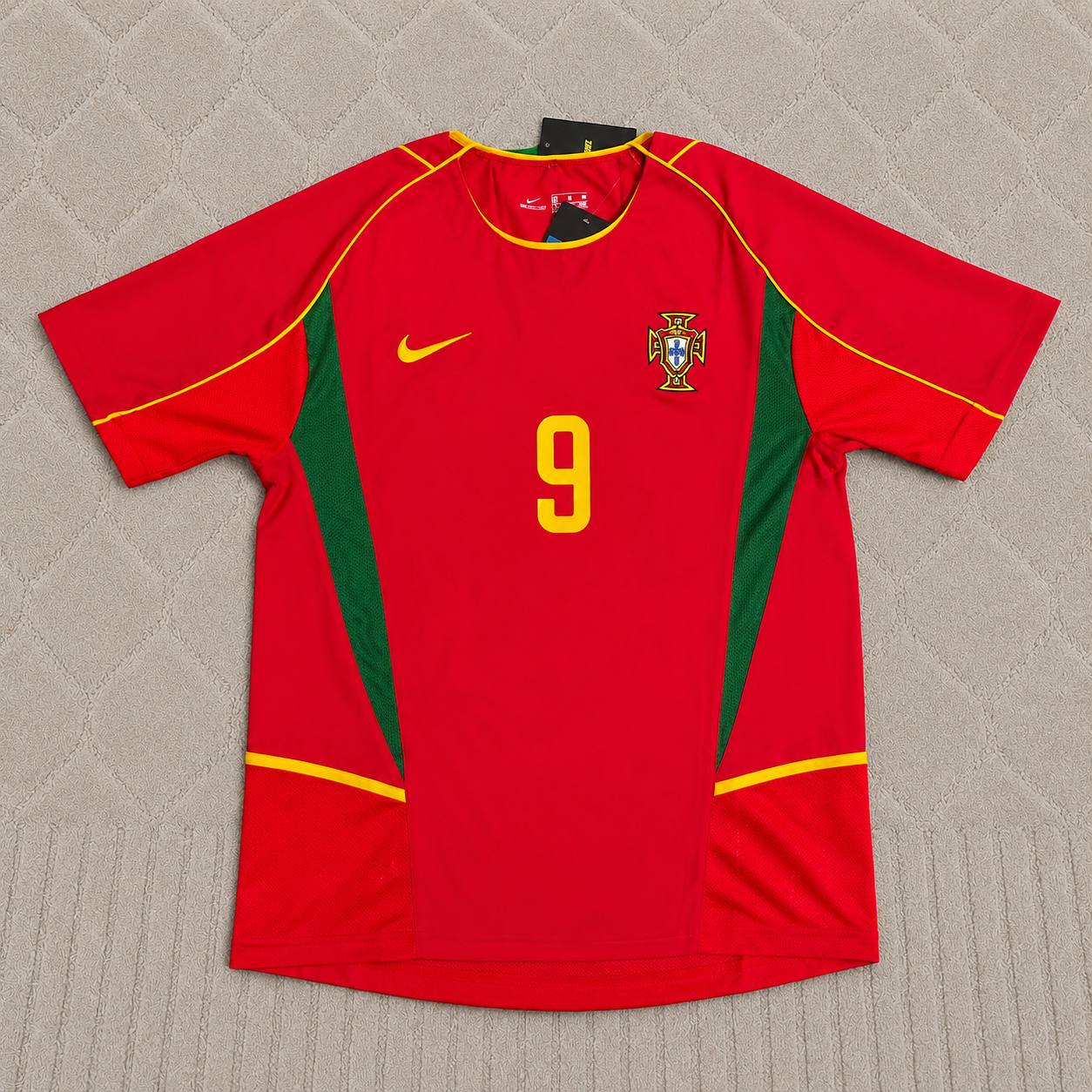 Pauleta #9 Portugal 2002 Retro Home Red Football Jersey