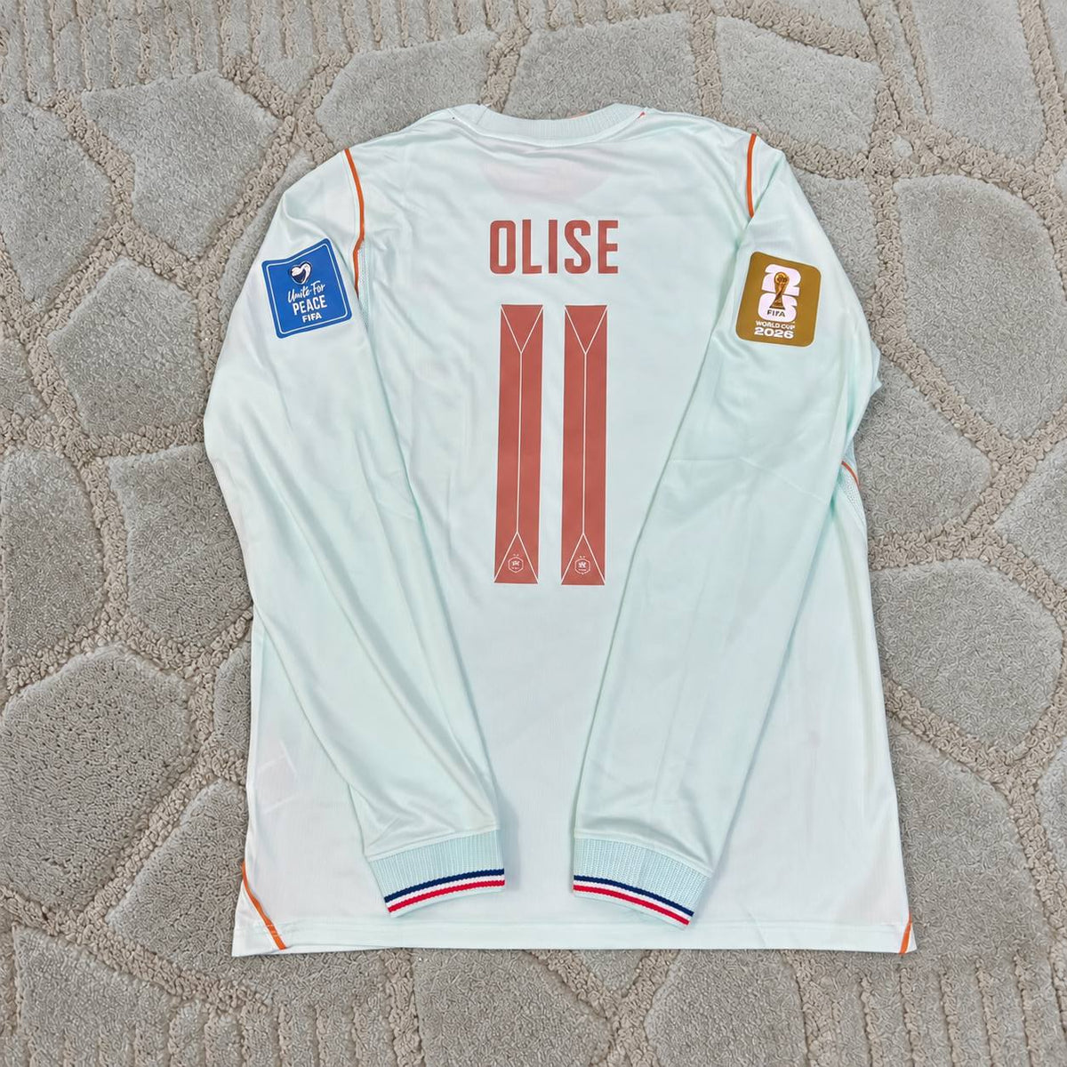 Michael Olise France New Season 2026 World Cup Away Long Sleeve Football Shirt - Jersey Kit - Trikot Maillot