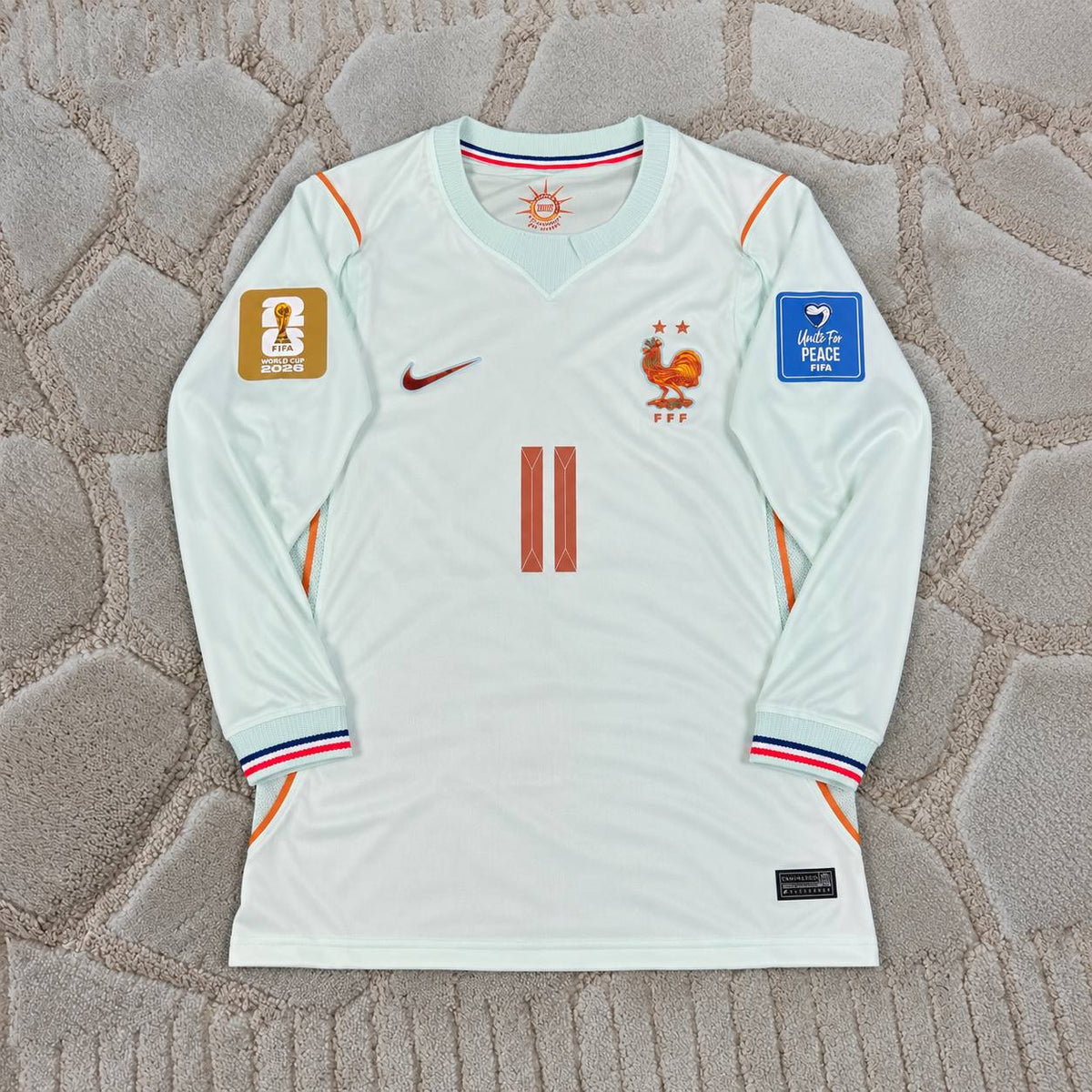 Michael Olise France New Season 2026 World Cup Away Long Sleeve Football Shirt - Jersey Kit - Trikot Maillot