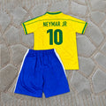 Neymar Jr. #10 Brazil Retro Kids Soccer Kit Jersey Kinder Trikot Maillot Football Shirt Legend