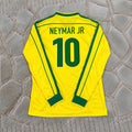 Neymar Jr. #10 - Brazil Long Sleeve Retro Football Shirt - Jersey Kit - Trikot Maillot - Soccer Shirt
