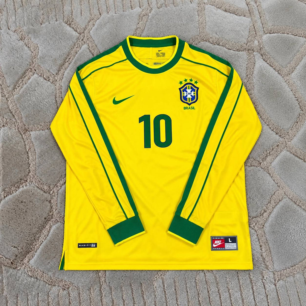 Neymar Jr. #10 - Brazil Long Sleeve Retro Football Shirt - Jersey Kit - Trikot Maillot - Soccer Shirt