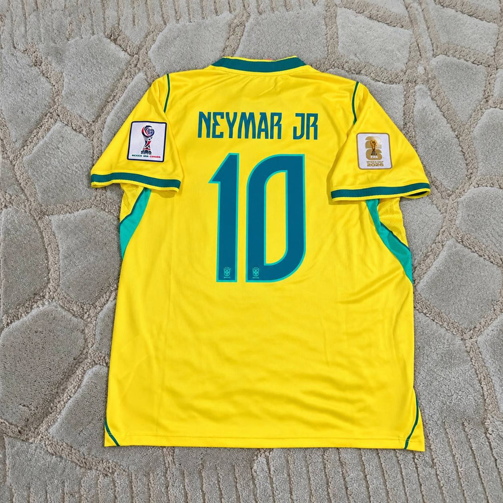 Neymar Jr. #10 Brazil  New Season 2026 World Cup Yellow Home Football Shirt - Jersey Kit