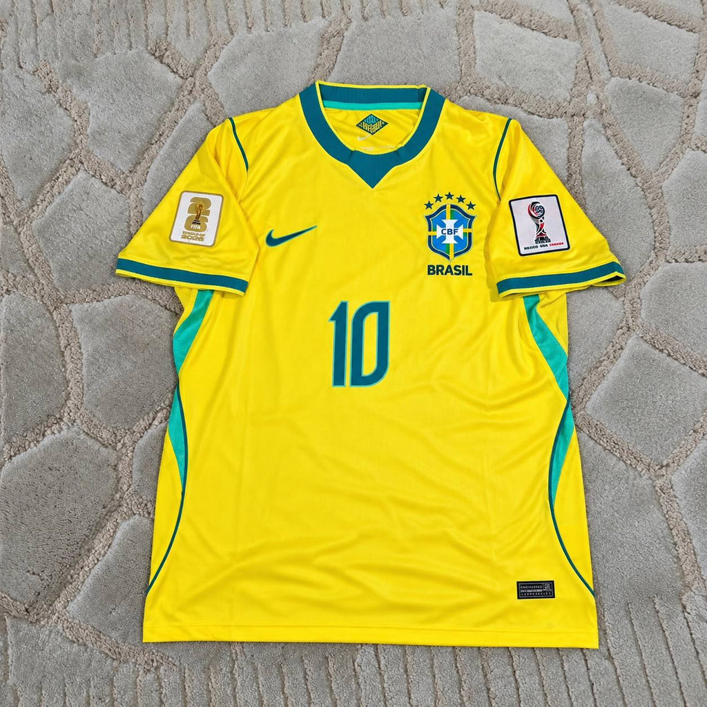 Neymar Jr. #10 Brazil  New Season 2026 World Cup Yellow Home Football Shirt - Jersey Kit