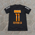 Neymar Jr #11 Santos Black Special Golden Font Retro Football Shirt - Jersey Kit Trikot Maillot