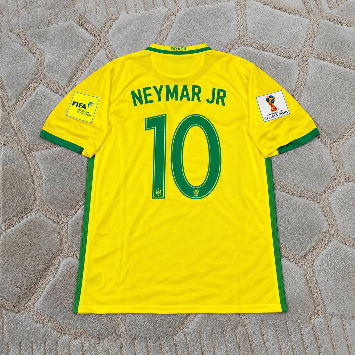 Neymar Jr Brazil 2018 World Cup Home Retro Football Shirt - Jersey Kit - Trikot Maillot Legend