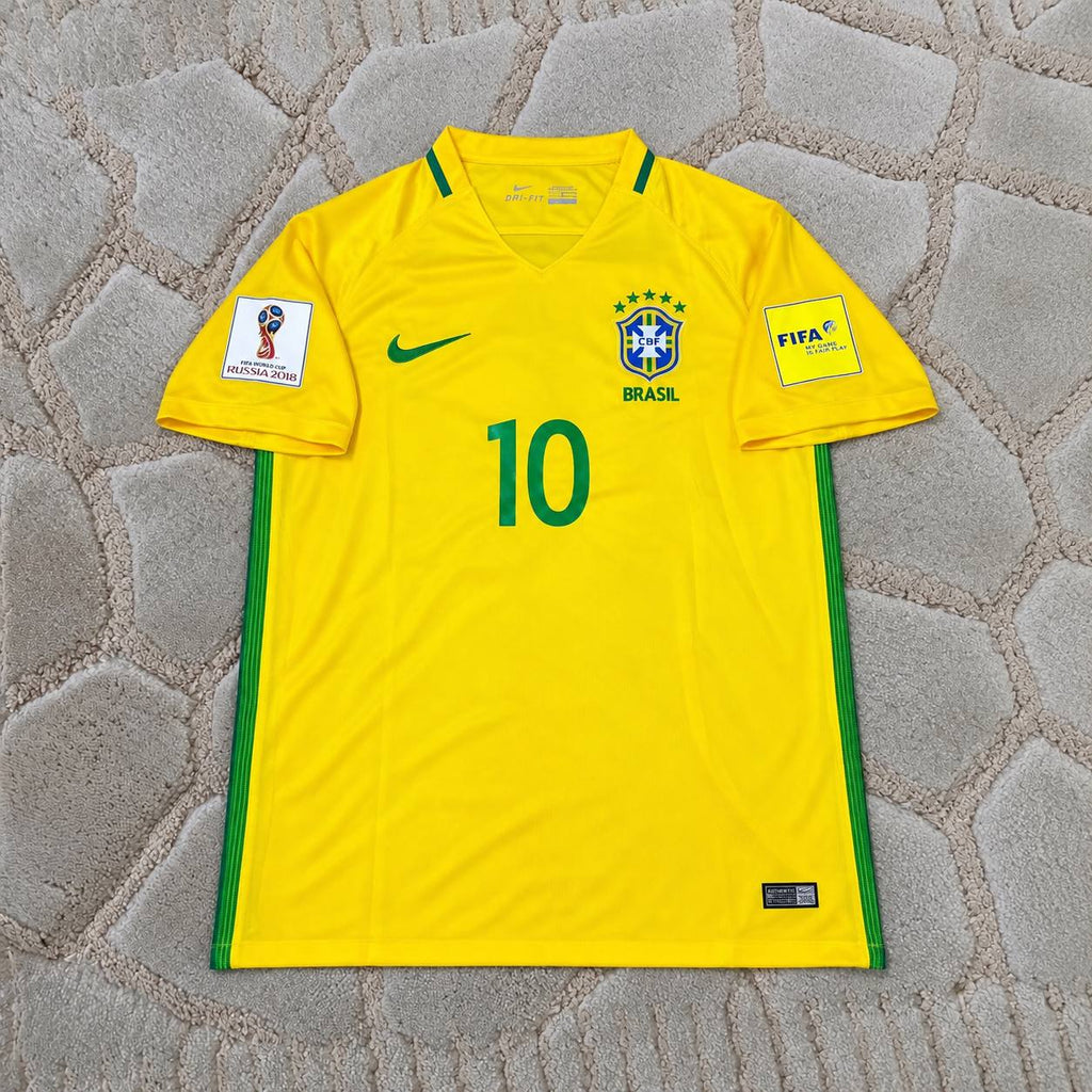 Neymar Jr Brazil 2018 World Cup Home Retro Football Shirt - Jersey Kit - Trikot Maillot Legend