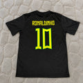 Ronaldinho Brazil Black Retro Football Jersey Kit