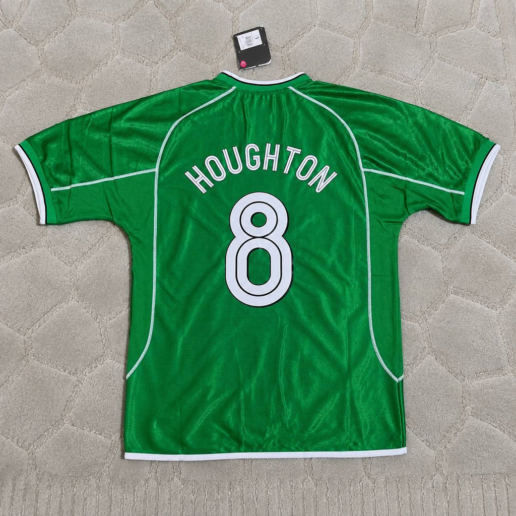 Ray Houghton Ireland Retro Green Football Jersey4