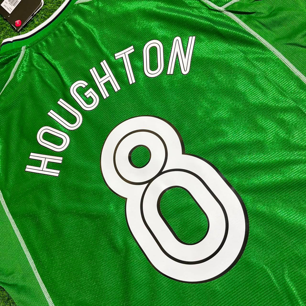 Ray Houghton Ireland Retro Green Football Jersey4