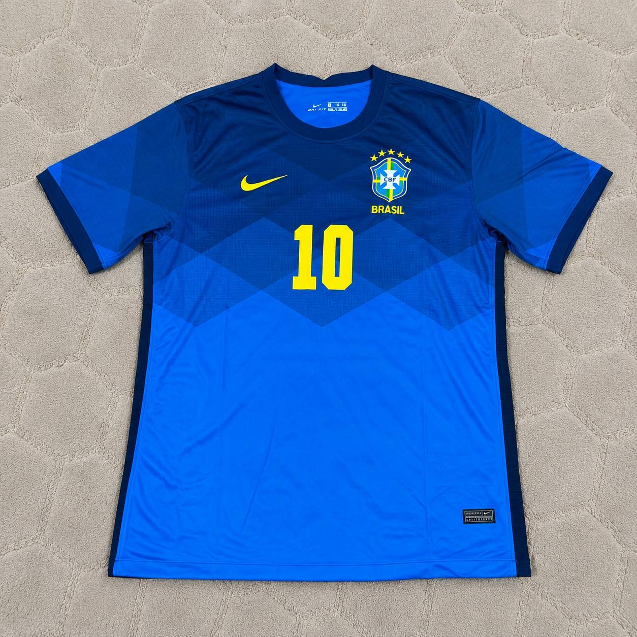 Ronaldinho Brazil Blue Football Jersey Trikot Maillot