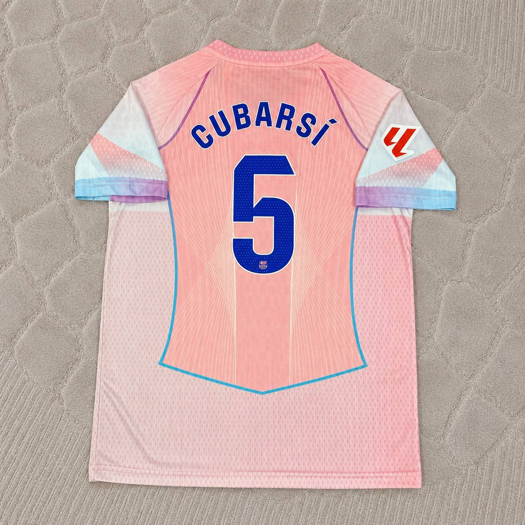 Pau Cubarsi Barcelona Home Pink New Season 2026 Jersey Trikot Maillot Soccer Shirt