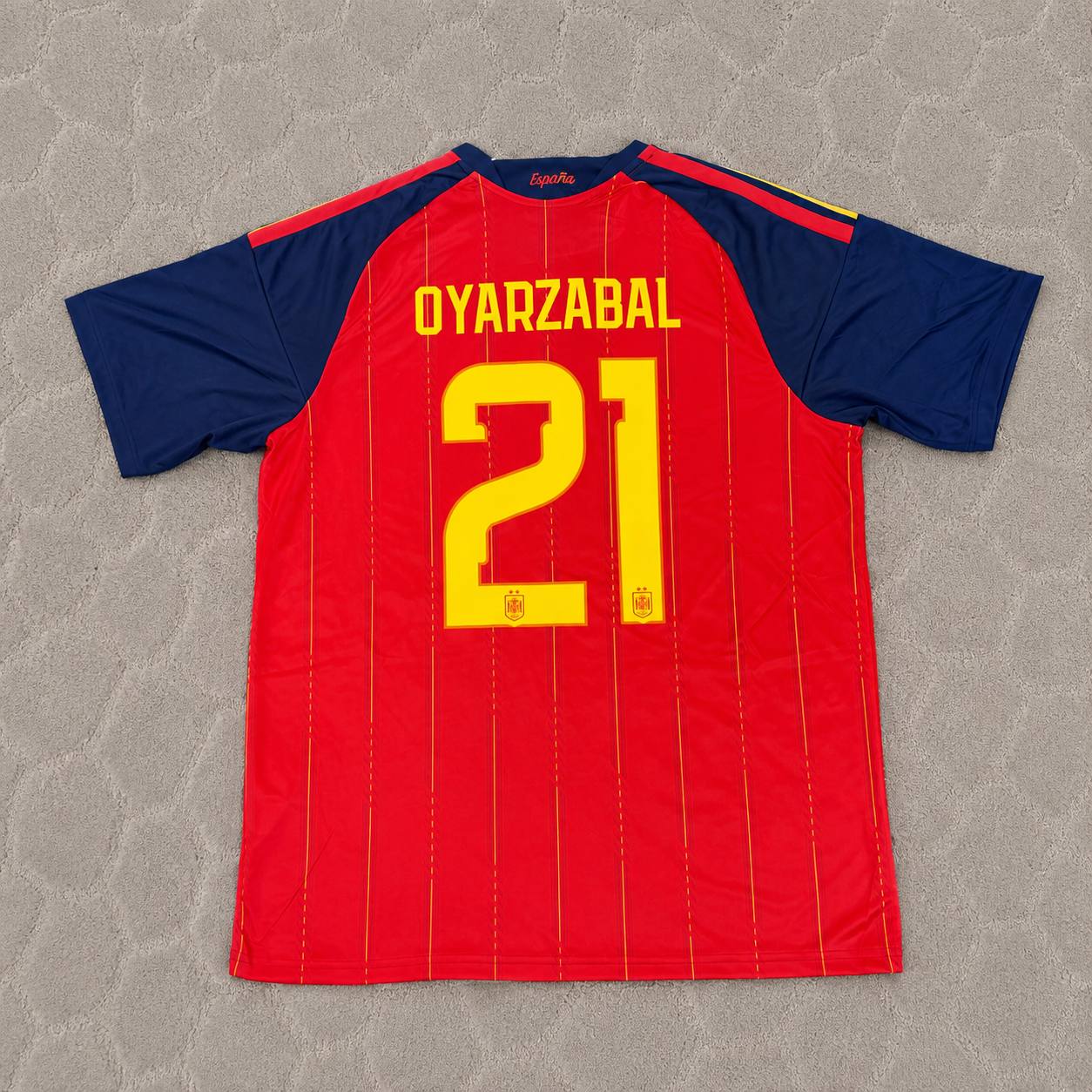 Mikel Oyarzabal #21 Spain Two Star 2026 World Cup Champions Home Jersey Trikot Maillot
