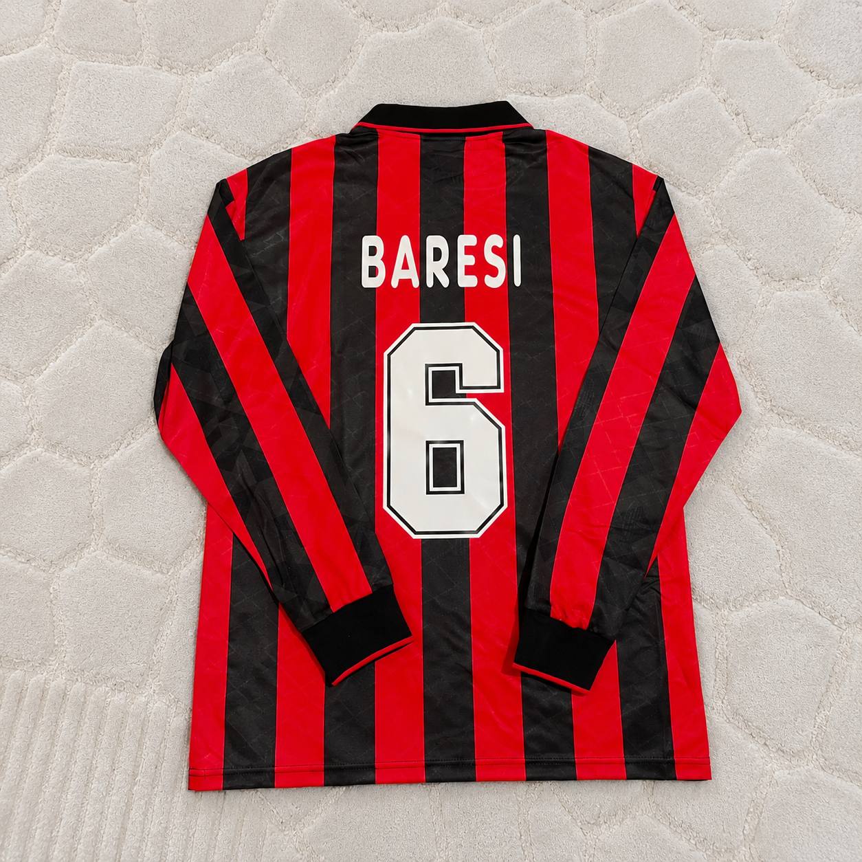 Franco Baresi #6 AC Milan 1993 1994 Home Long Sleeve Retro Jersey
