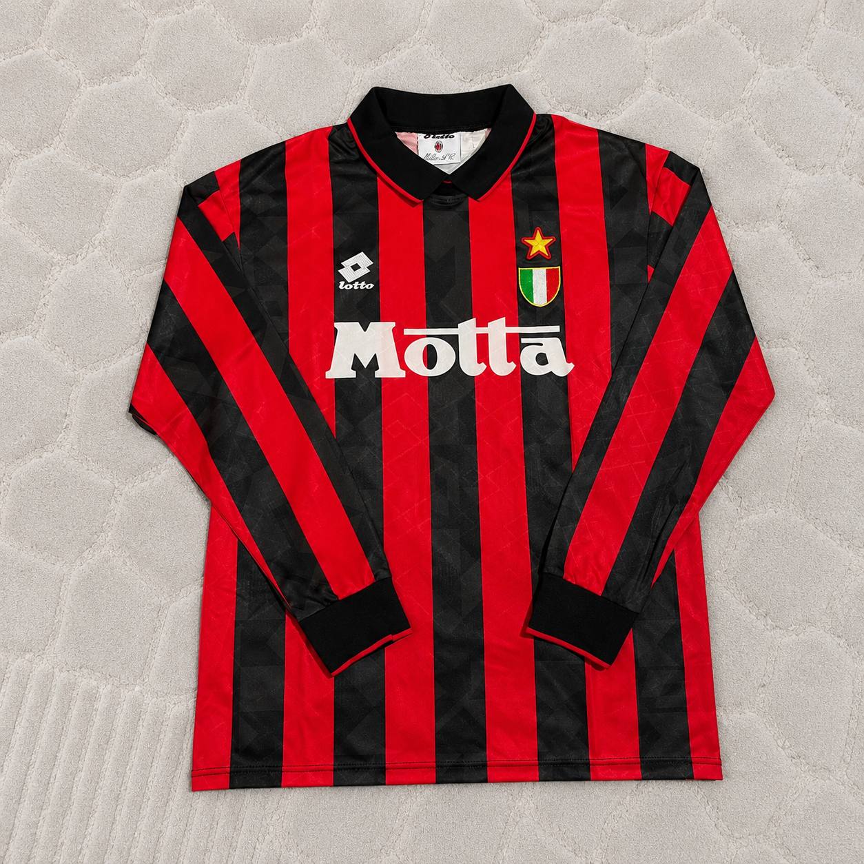 Franco Baresi #6 AC Milan 1993 1994 Home Long Sleeve Retro Jersey