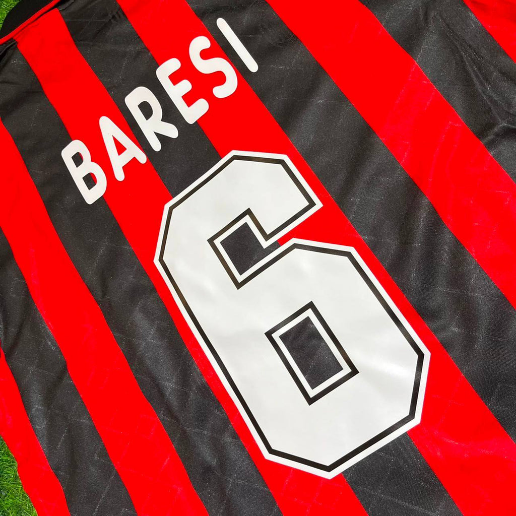 Franco Baresi #6 AC Milan 1993 1994 Home Long Sleeve Retro Jersey