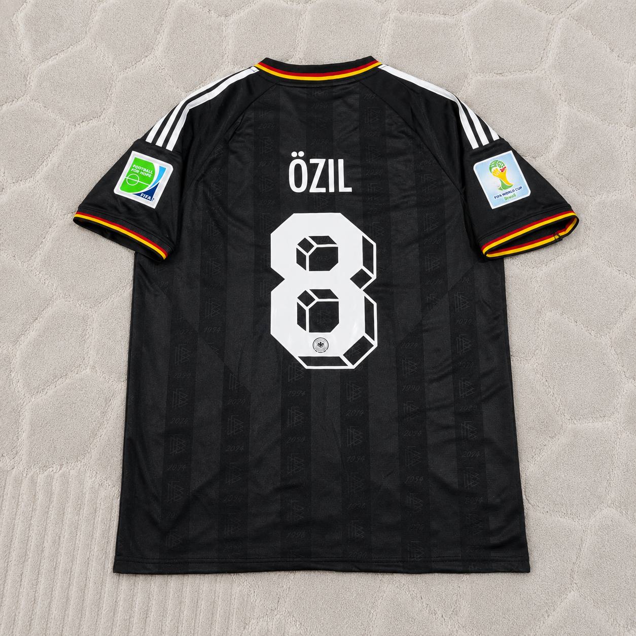 Mesut Özil Germany 2014 World Cup Special Edition Black Retro Football Jersey