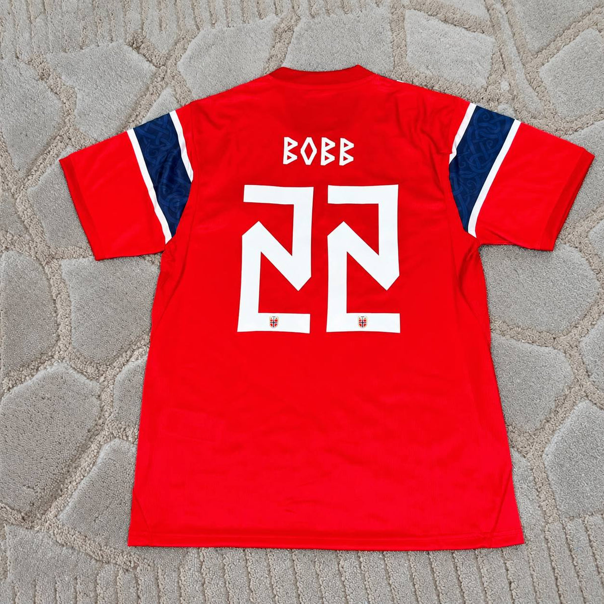 Oscar Bobb Norway 2026 World Cup Home Red Football Shirt Jersey Kit