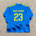 Unai Simon Spain Goalkeeper 2026 World Cup Long Sleeve Blue Special Football Jersey
