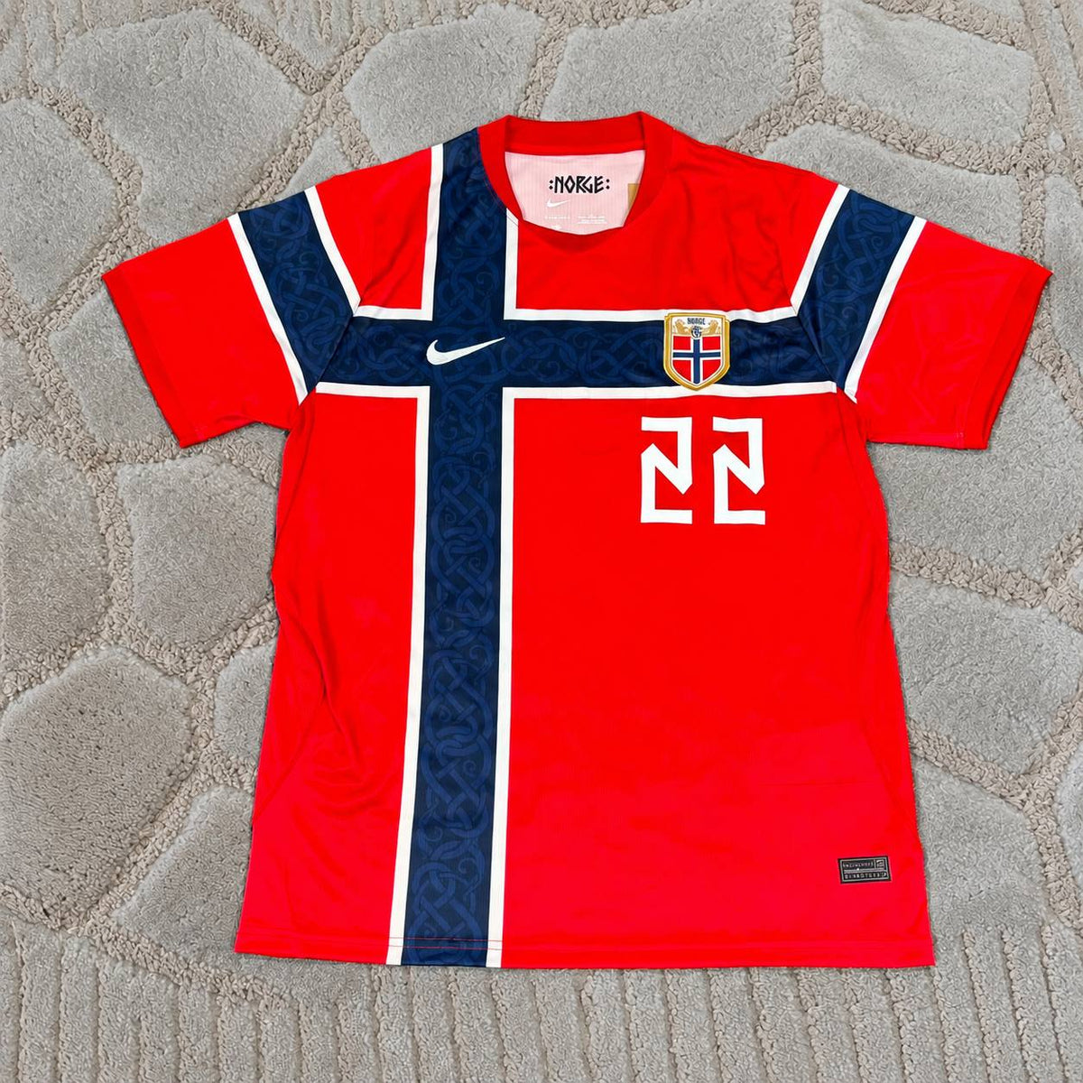 Oscar Bobb Norway 2026 World Cup Home Red Football Shirt Jersey Kit