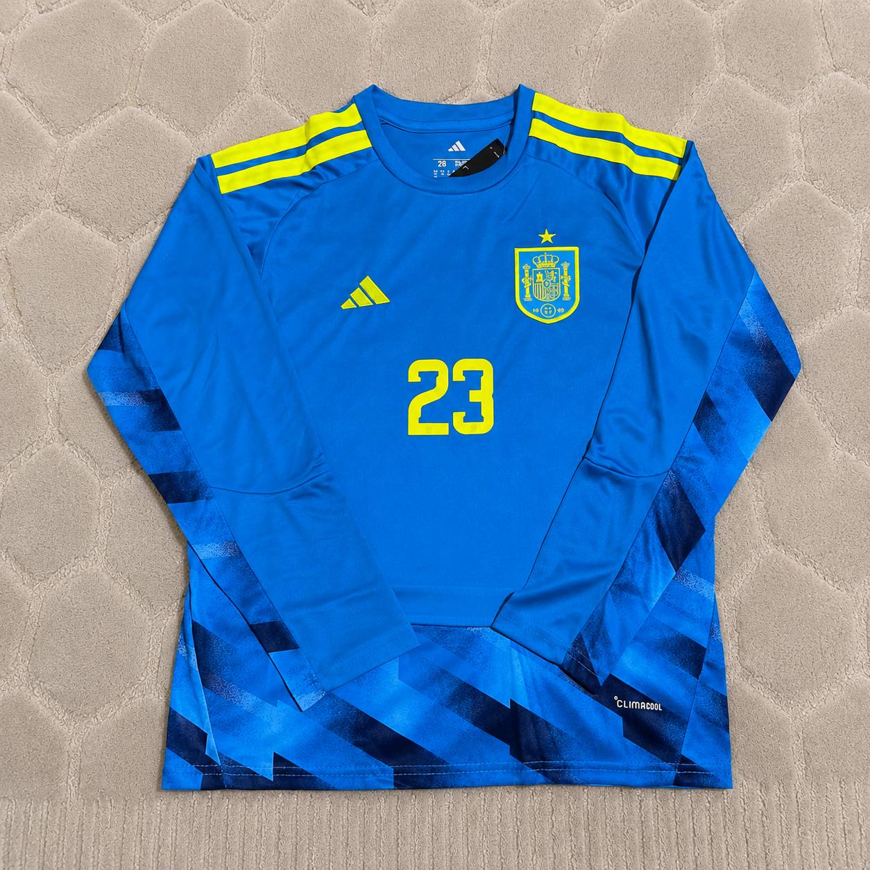 Unai Simon Spain Goalkeeper 2026 World Cup Long Sleeve Blue Special Football Jersey