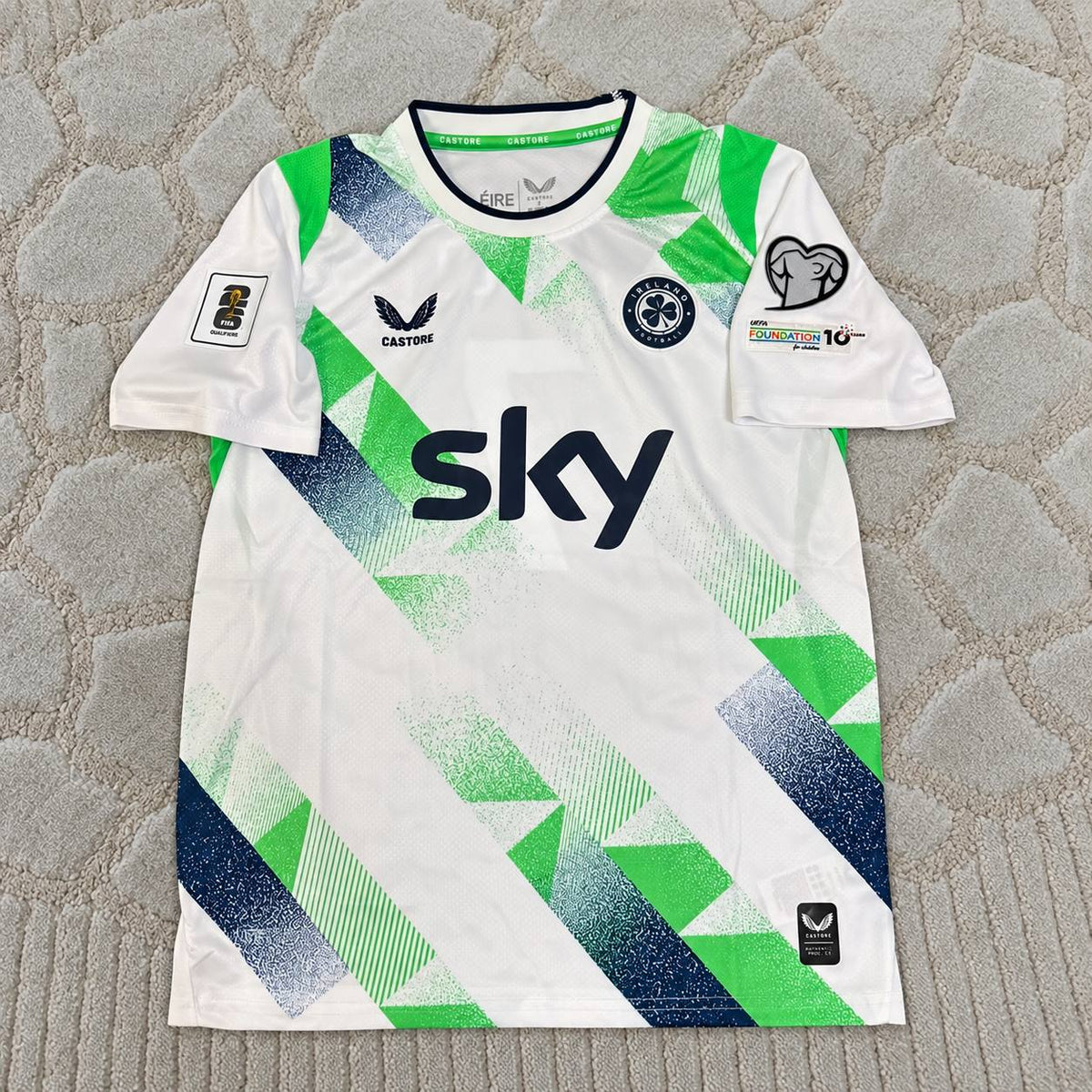 Troy Parrott #7 Ireland  2026 Home Green White Football Shirt Jersey Kit