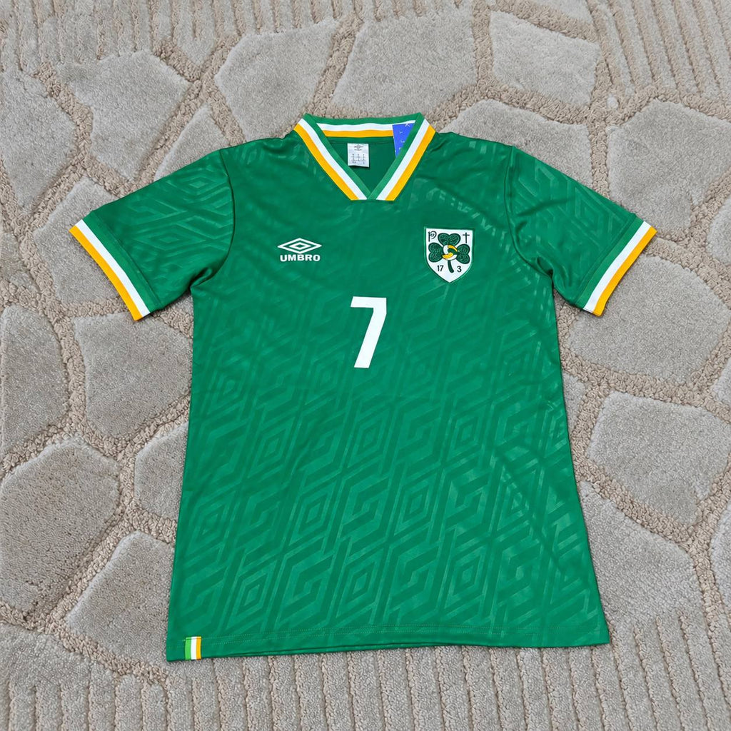 Troy Parrott #7 Ireland Vintage Special Edition Green Football Jersey Trikot Maillot