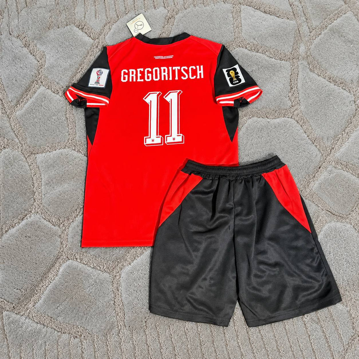 Michael Gregoritsch 11 Austria 2026 World Cup Kids Football Shirt Jersey Kit Trikot Maillot