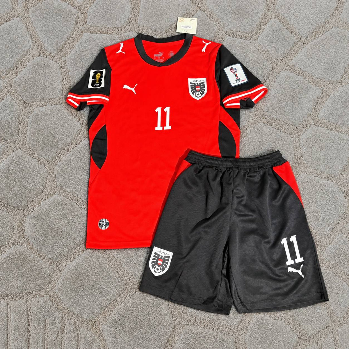 Michael Gregoritsch 11 Austria 2026 World Cup Kids Football Shirt Jersey Kit Trikot Maillot