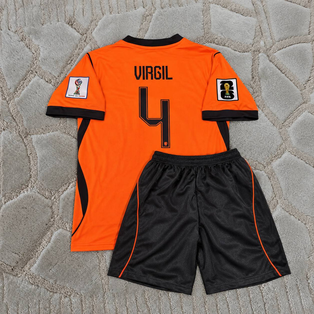 Virgil van Dijk Netherlands New Season 2026 World Cup Kids Football Shirt Jersey Kit Trikot Maillot
