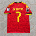 Kevin De Bruyne #7 Belgium 2026 World  Home Football Jersey